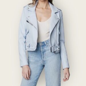 Blank NYC Sky Blue Leather Jacket